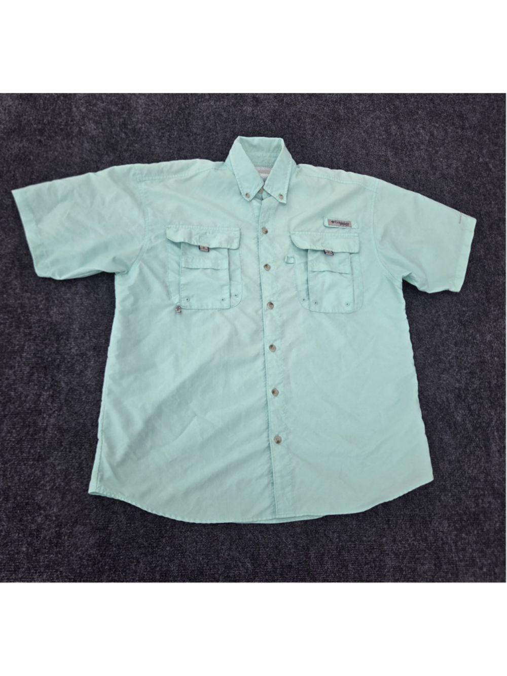 Columbia PFG Omni-Shade Short Sleeve Vented Performance Fishing Shirt Size L